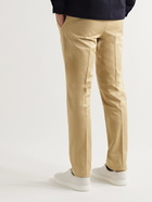 Brioni - Sidney Slim-Fit Tapered Cotton-Gabardine Drawstring Trousers - Unknown