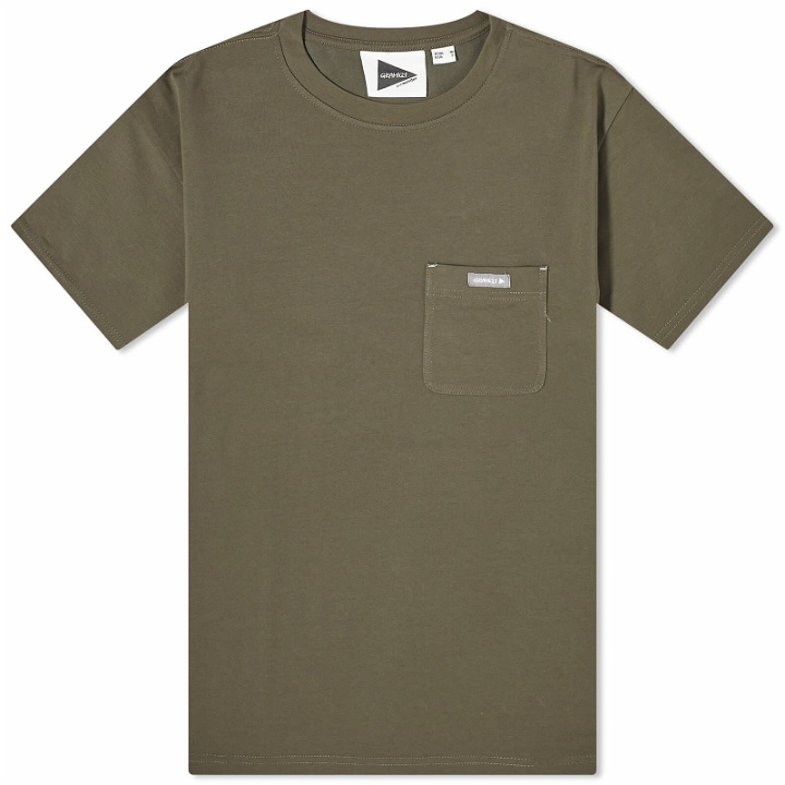 Photo: Gramicci Men's x And Wander Backprint T-Shirt in Green