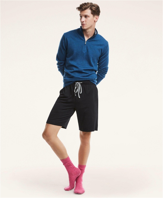 Photo: Brooks Brothers Men's Knit Lounge Shorts | Black