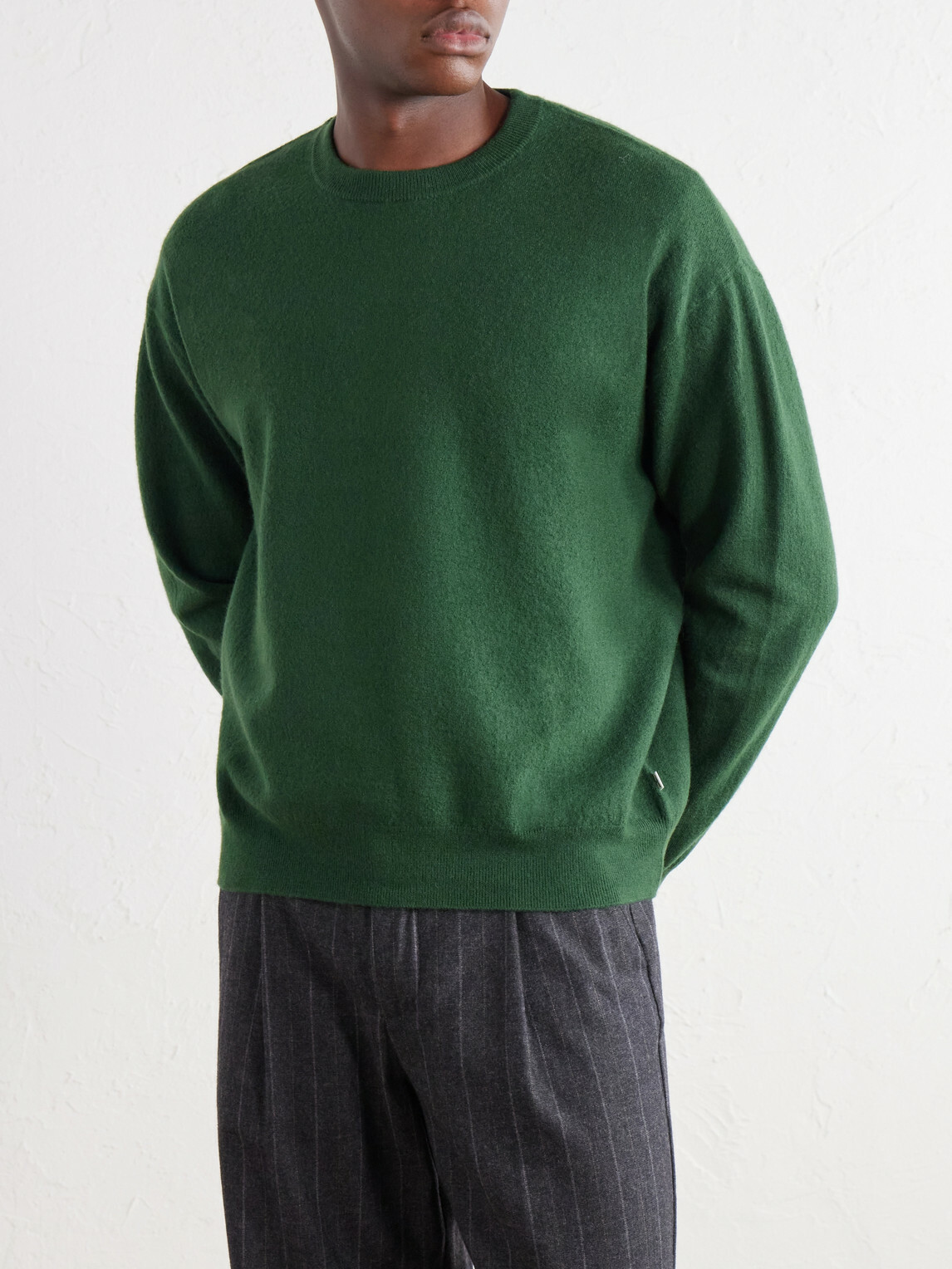 NN07 - Jasper 60062 Felted Wool Sweater - Green
