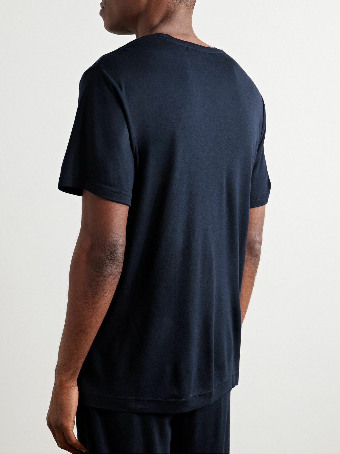 Mr P. - Modal-Jersey Pyjama T-Shirt - Blue