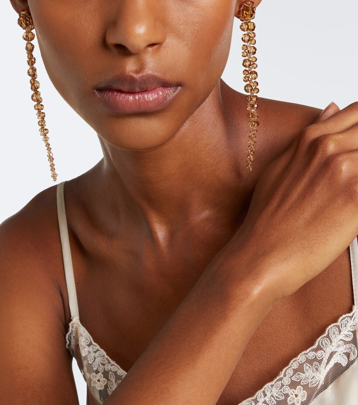 Simone Rocha Crystal-embellished drop earrings
