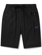 Needles - String Cowboy Slim-Fit Logo-Embroidered Twill Drawstring Shorts - Black