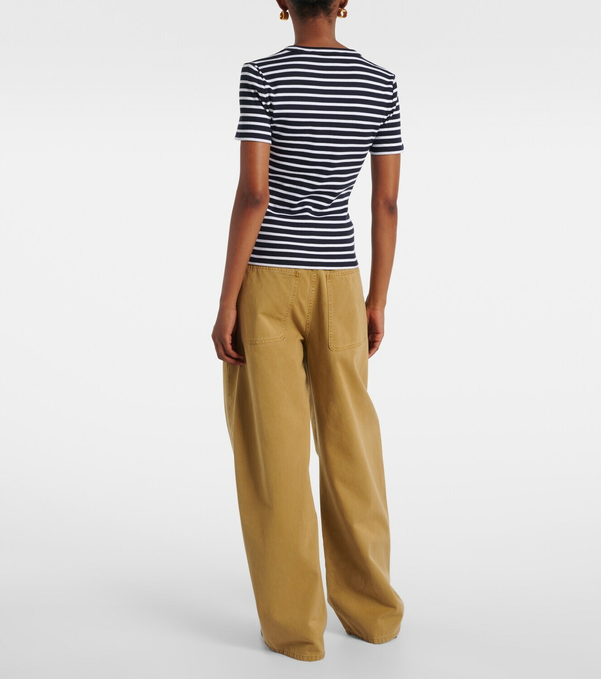 Veronica Beard Pruitt striped cotton-blend T-shirt