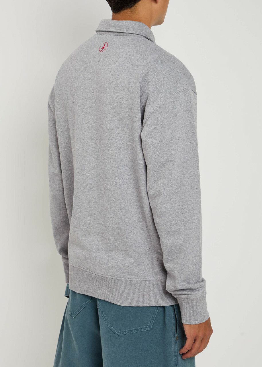 JW Anderson Cotton Polo top Mid Grey