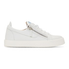 Giuseppe Zanotti White and Blue Frankie May London Sneakers