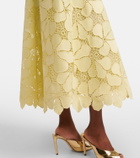Elie Saab Floral silk-blend guipure midi dress