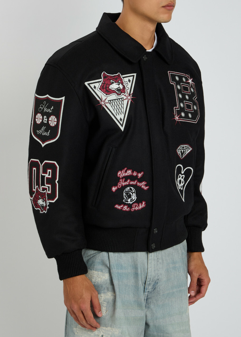 Billionaire Boys Club Alumni Wool-blend Varsity Jacket Black