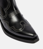 Ganni Leather cowboy boots