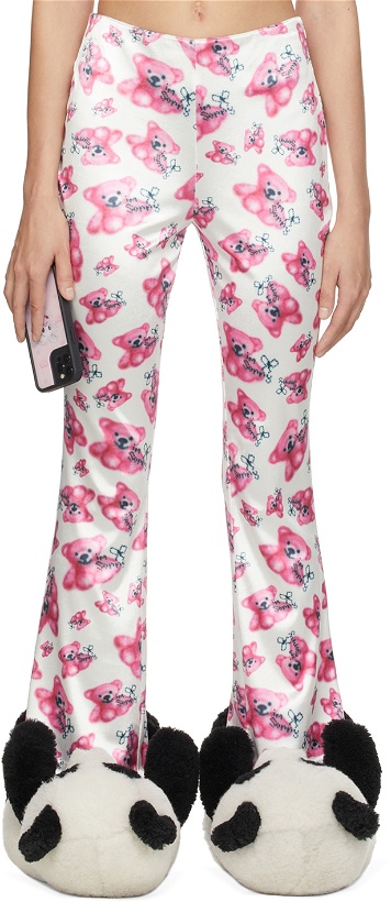 Photo: I'm Sorry by Petra Collins SSENSE Exclusive Pink & White Petra Bell Trousers