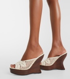 Magda Butrym 115mm crochet wedge mules