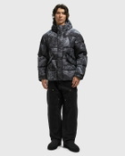 WOOLRICH BLACK LABEL - TIE DYE DOWN MID LENGTH PUFFA Black Mens Down & Puffer Jacket