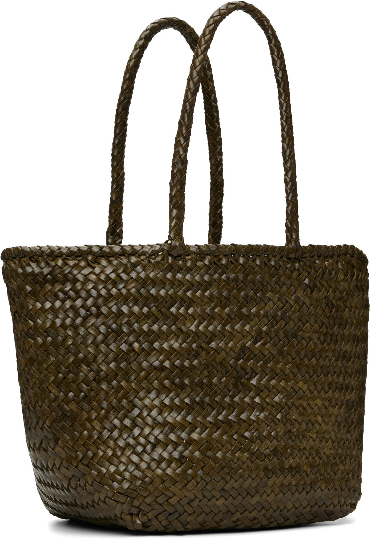 Dragon Diffusion Khaki Grace Basket Small Tote