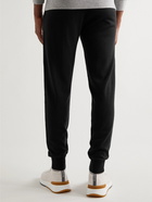 Canali - Tapered Wool Sweatpants - Black