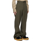 Bottega Veneta Khaki Wool Twill Trousers