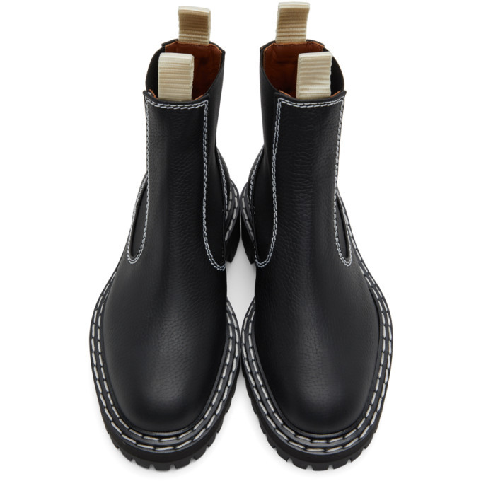 Proenza Schouler Black Leather Chelsea Boots Proenza Schouler