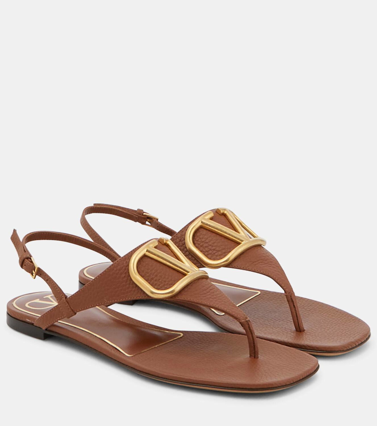 VLogo Signature rubber thong sandals in pink - Valentino Garavani