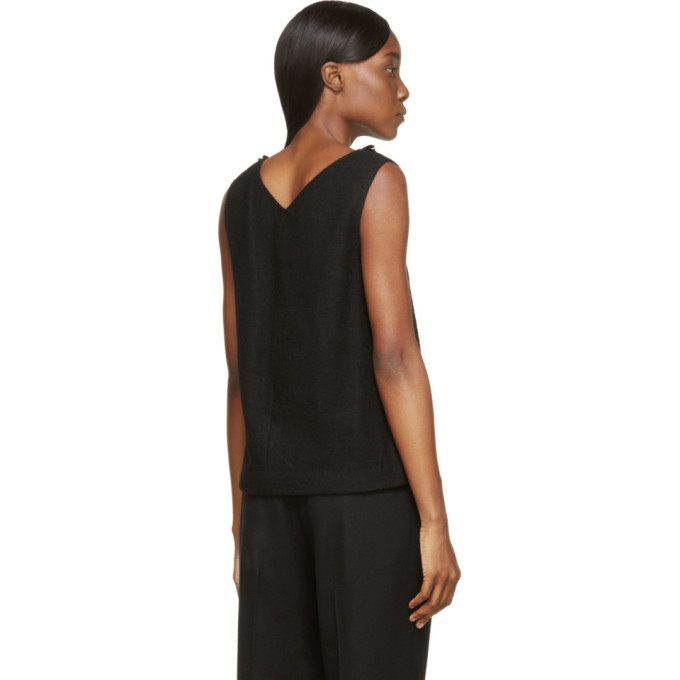 Mother of Pearl Black Wool Crepe Wynn Tank Top