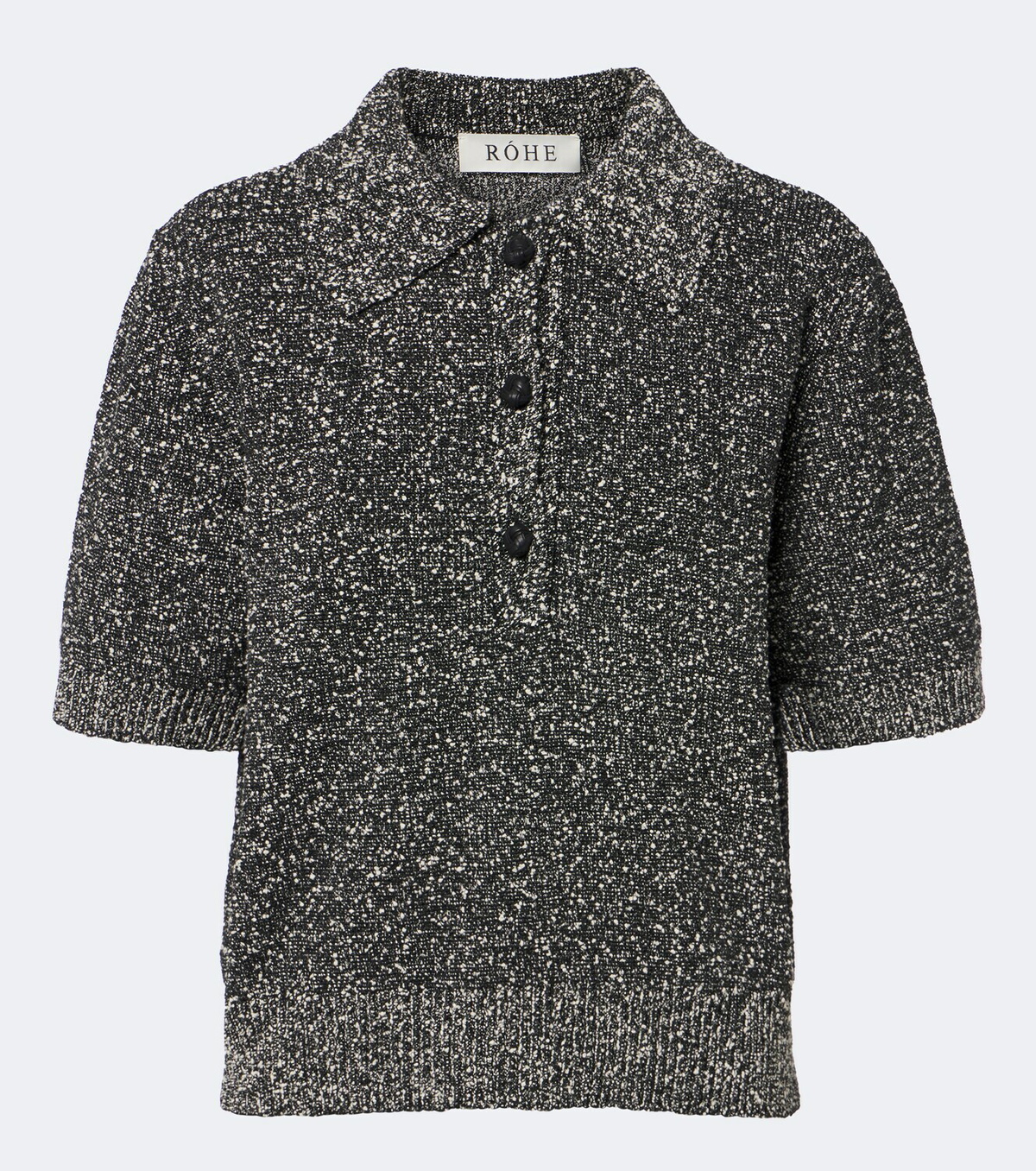 Róhe Cotton-blend bouclé polo sweater