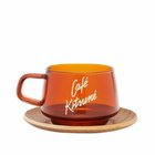 Maison Kitsuné Men's Cafe Kitsune X Kinto Cup & Saucer in Bronze Brown