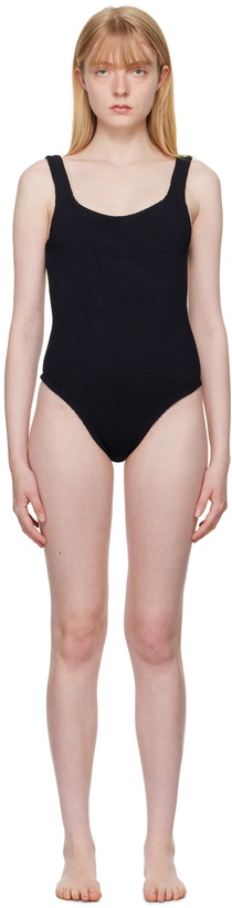 Photo: Hunza G Black Square Neck Swimsuit