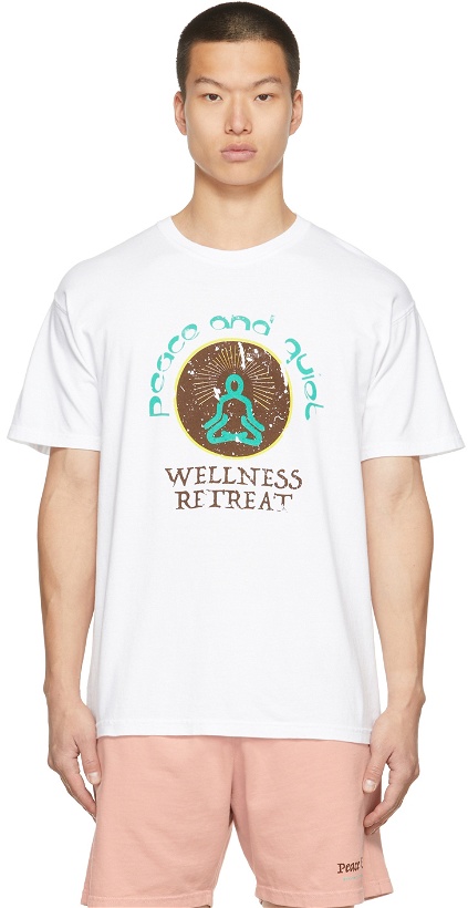 Photo: Museum of Peace & Quiet White 'Wellness Retreat' T-Shirt
