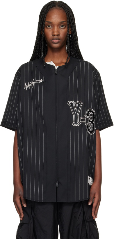 Photo: Y-3 Black 'Y-3' Elite 5 Baseball Shirt