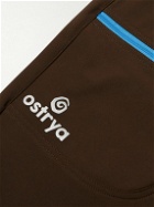 OSTRYA - Alpine Straight-Leg Logo-Print Stretch-Nylon Trousers - Brown