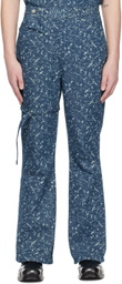 The World Is Your Oyster Blue Snow-Washed Jeans