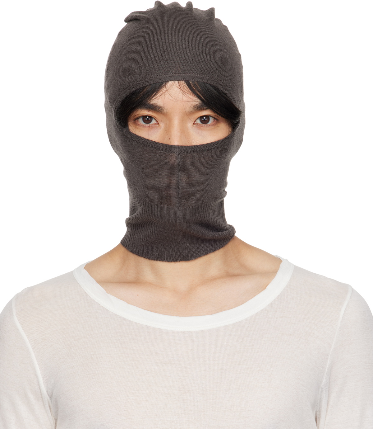 Rick Owens Gray Gimp Balaclava Rick Owens