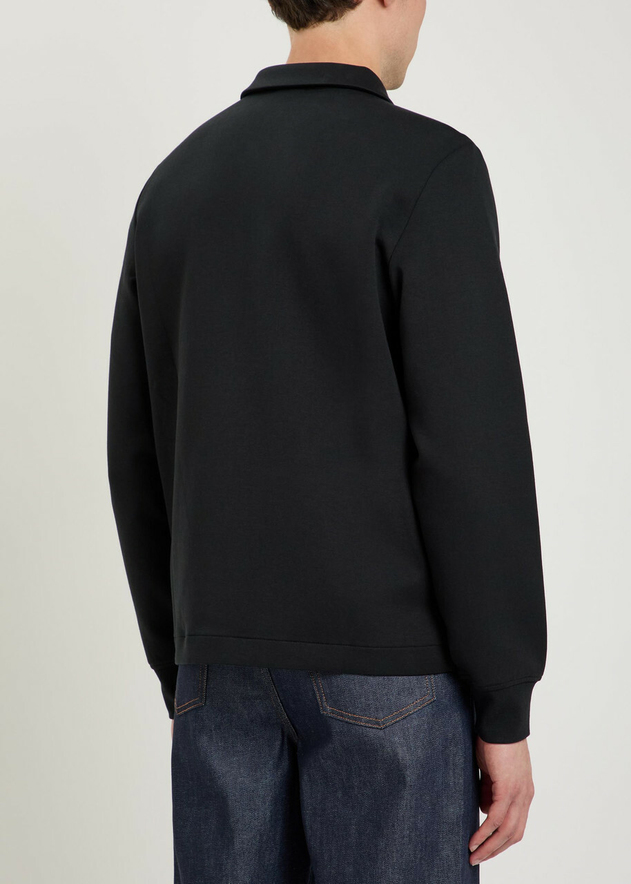 PS Paul Smith High-neck Cotton-blend Sweatshirt Black