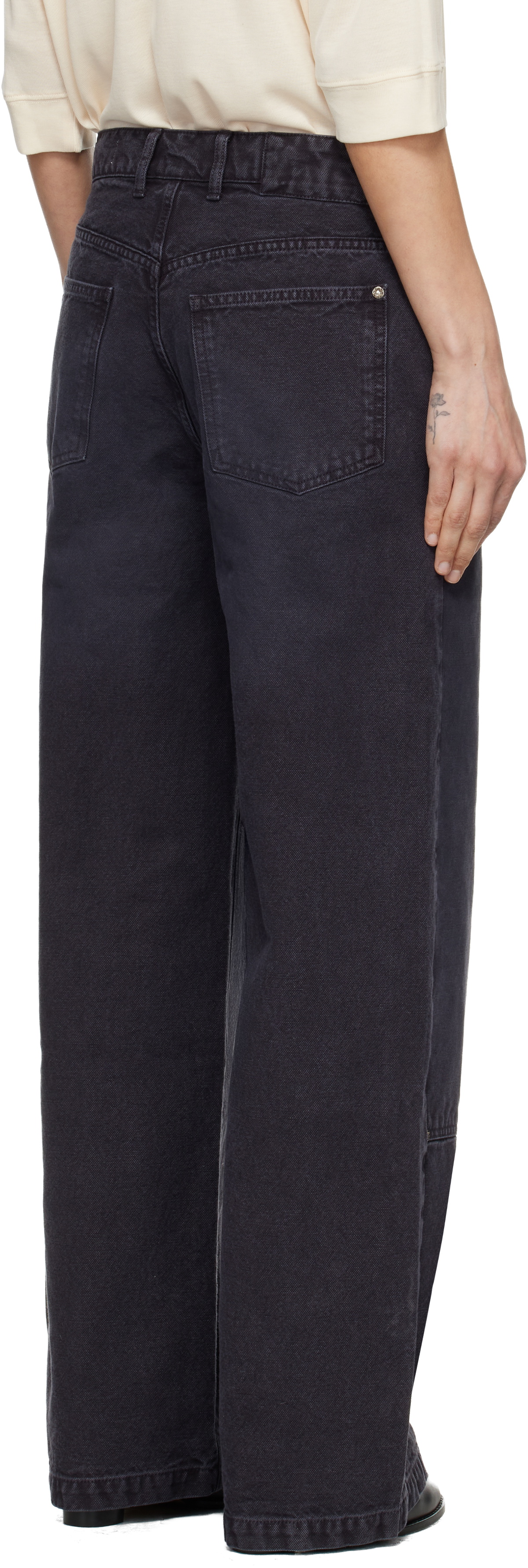 mfpen Gray Double Knee Jeans