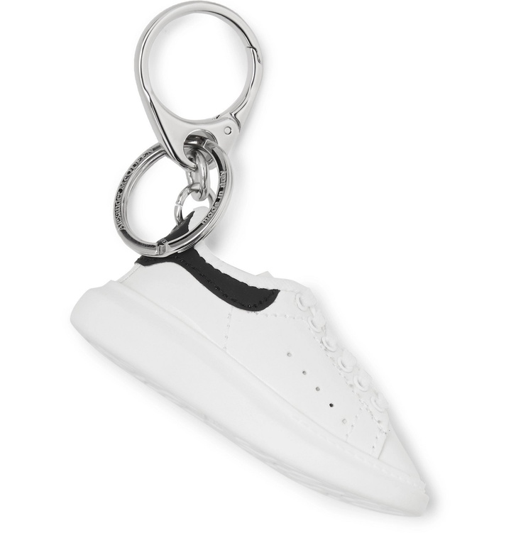 Photo: Alexander McQueen - Faux Leather Sneaker Key Fob - White