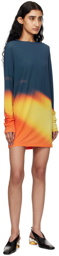 ISSEY MIYAKE Orange & Navy Light Leak Minidress