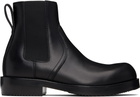 Dries Van Noten Black Leather Chelsea Boots