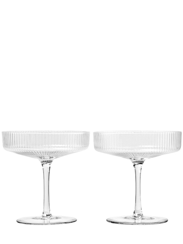 Photo: FERM LIVING - Set Of 2 Ripple Champagne Glasses