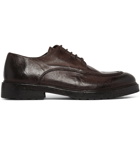Officine Generale - Burnished-Leather Derby Shoes - Brown