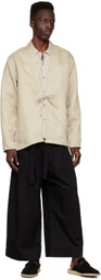 Naked & Famous Denim SSENSE Exclusive Black Wide Trousers