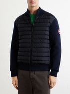 Canada Goose - HyBridge Slim-Fit Quilted Down Shell and Merino Wool Jacket - Blue