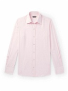 TOM FORD - Cutaway-Collar Lyocell-Blend Poplin Shirt - Pink