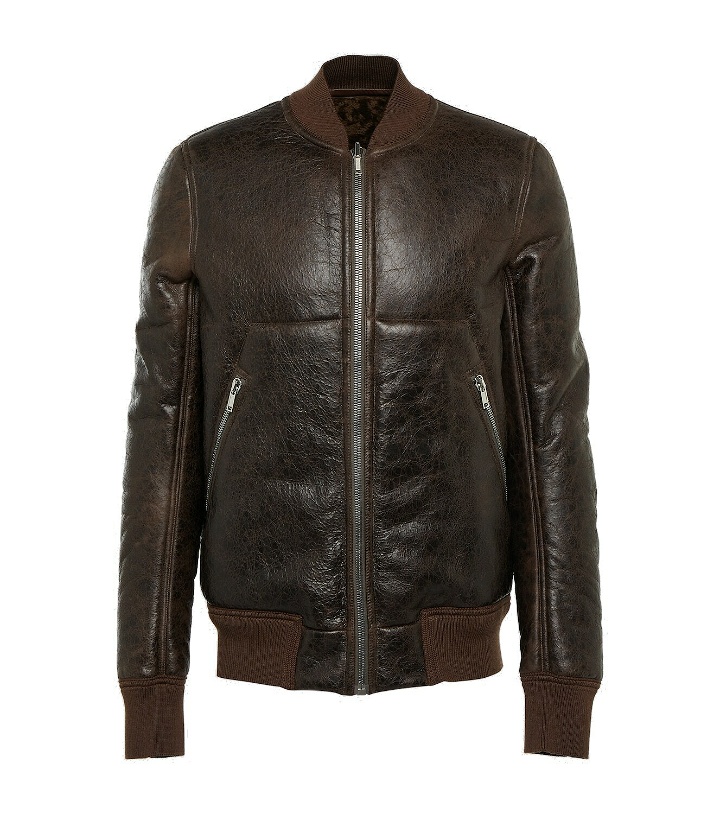 Photo: Rick Owens Leather and shearling jacket