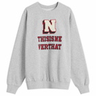 thisisneverthat Men's Cross Stitched Crew Sweatshirt in Grey Heather