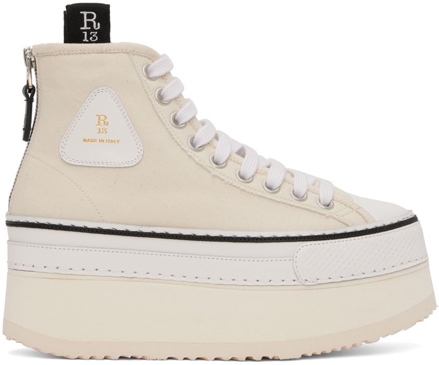 R13 Off White Courtney Platform Sneakers R13