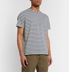 Oliver Spencer - Striped Cotton-Jersey T-Shirt - Blue