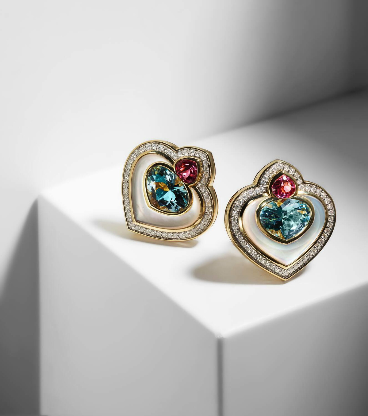 Marina B Popillia 18kt gold earrings with gemstones