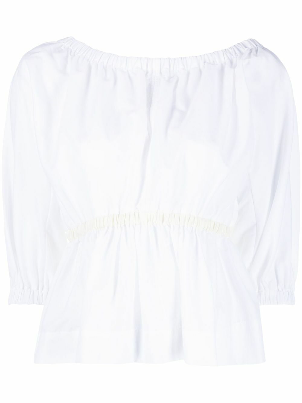 Molly Goddard White Katie Peplum Blouse