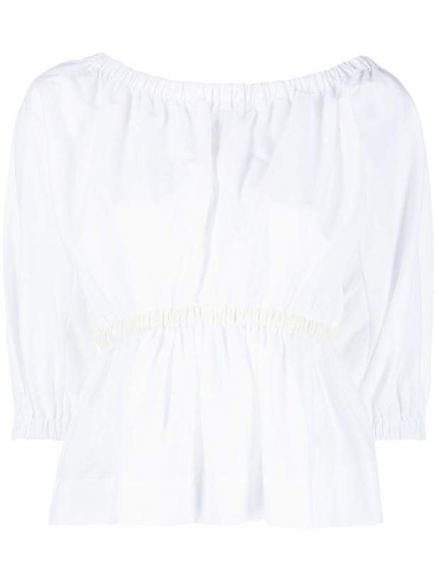 Photo: Molly Goddard White Katie Peplum Blouse