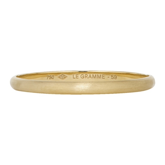 Photo: Le Gramme Gold Brushed Le 1 Gramme Wedding Ring