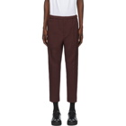 Jil Sander Burgundy Serge Cropped Trousers