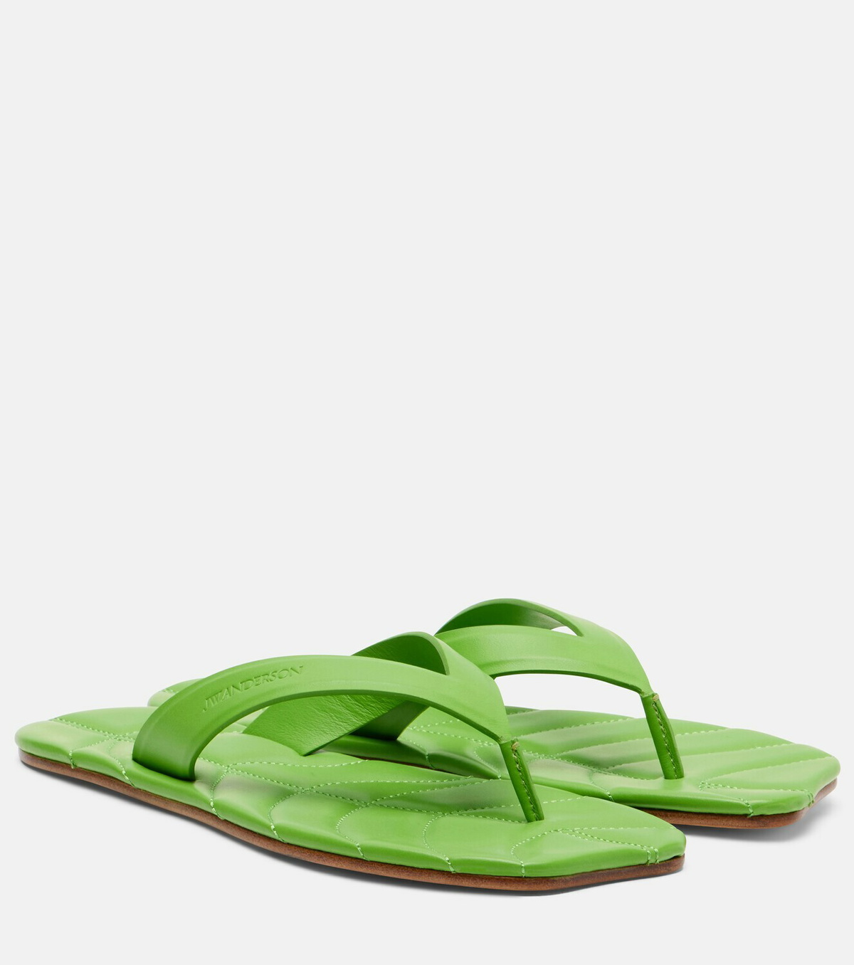 JW Anderson Leaf leather thong sandals
